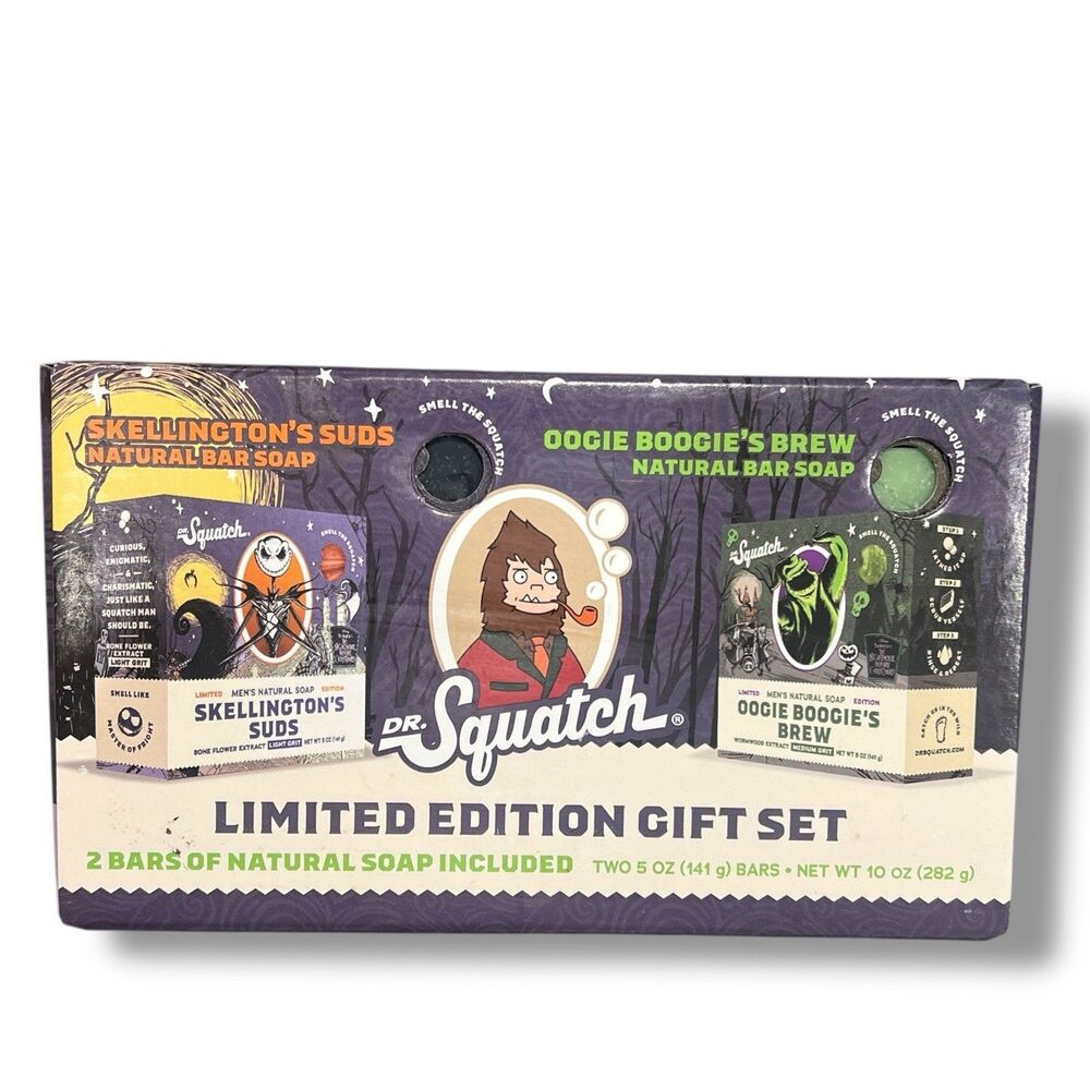 Dr. Squatch Limited Edition Nightmare Before Christmas Bar Soap‎ Gift Set USA